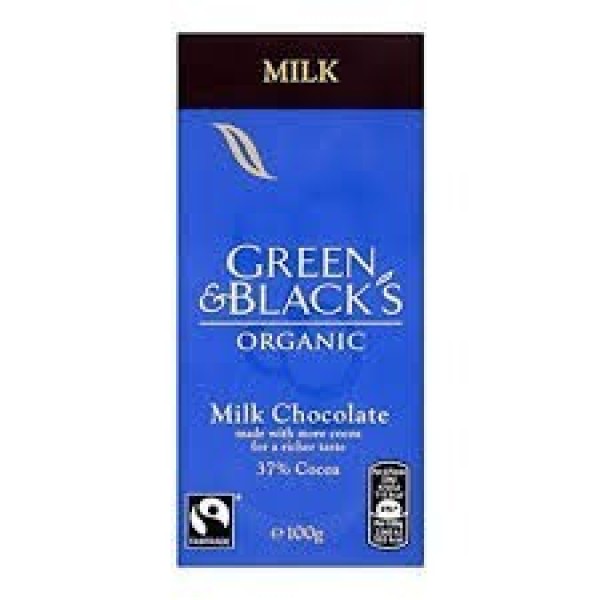 GREEN & BLACK'S ΣΟΚΟΛΑΤΑ ΓΑΛΑΚΤΟΣ ΜΕ 37% ΚΑΚΑΟ ΒΙΟ 90 γρ.  Σοκολάτες