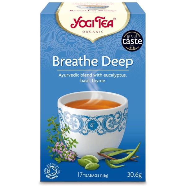 YOGI TEA BREATH DEEP (ΓΙΑ ΚΑΛΥΤΕΡΕΣ ΑΝΑΠΝΟΕΣ) ΒΙΟ 17 φακ. Yogi Tea