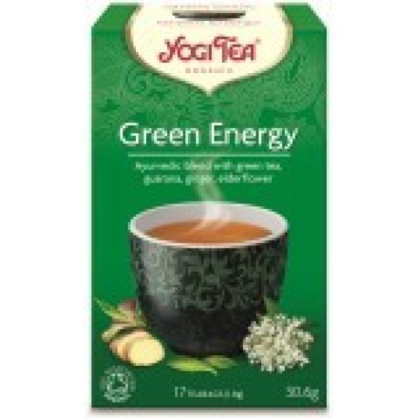 YOGI TEA GREEN ENERGY (ΠΡΑΣΙΝΗ ΕΝΕΡΓΕΙΑ ΓΙΑ ΤΟΝΩΣΗ) ΒΙΟ 17 φακ. Yogi Tea