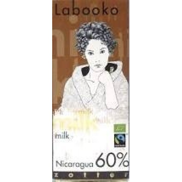 ZOTTER LABOOKO NICARAGUA ΣΟΚΟΛΑΤΑ ΓΑΛΑΚΤΟΣ 60% ΒΙΟ 70 γρ. Σοκολάτες