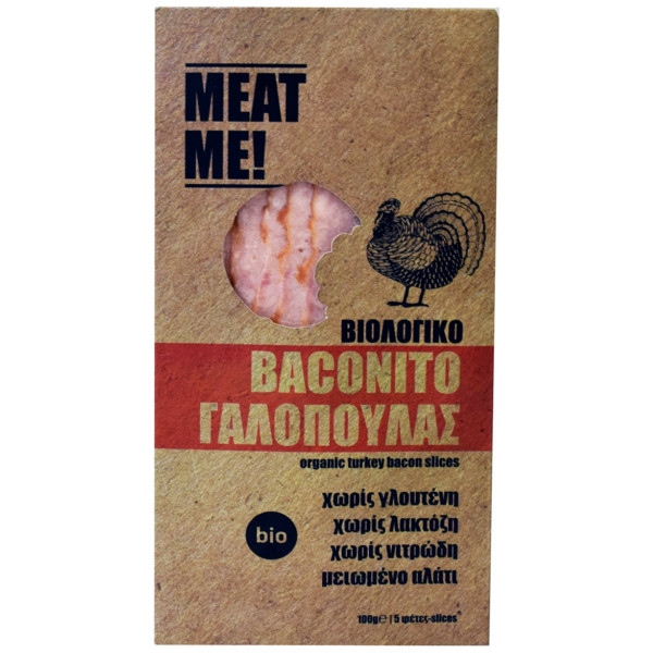 Τρόφιμα - MEATME BACONITO ΓΑΛΟΠΟΥΛΑΣ ΒΙΟ 80 γρ. Αλλαντικά